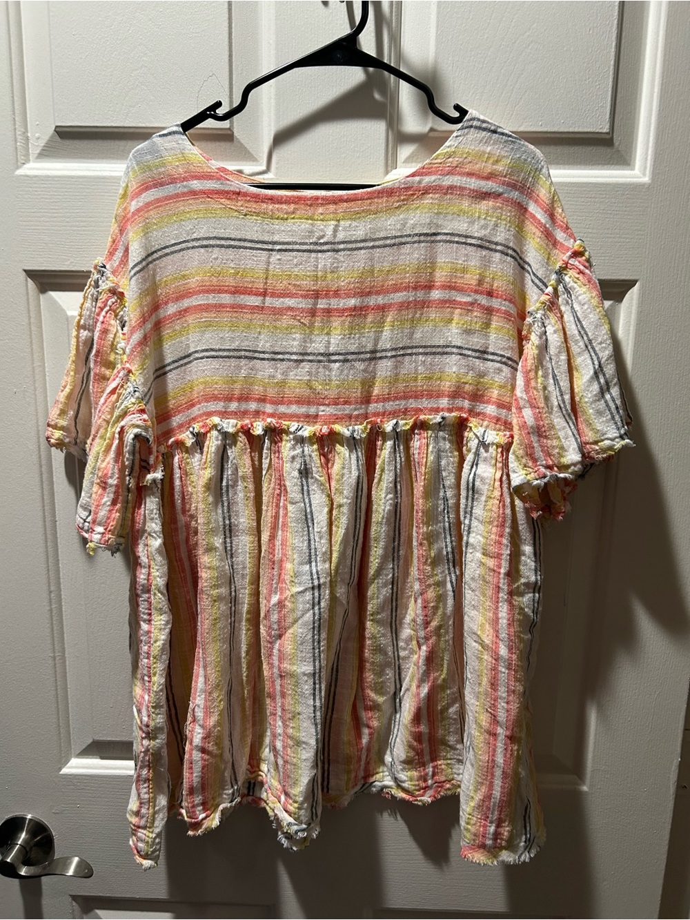 Free People Summer Nights Striped Mini Dress in Yellow Size XS